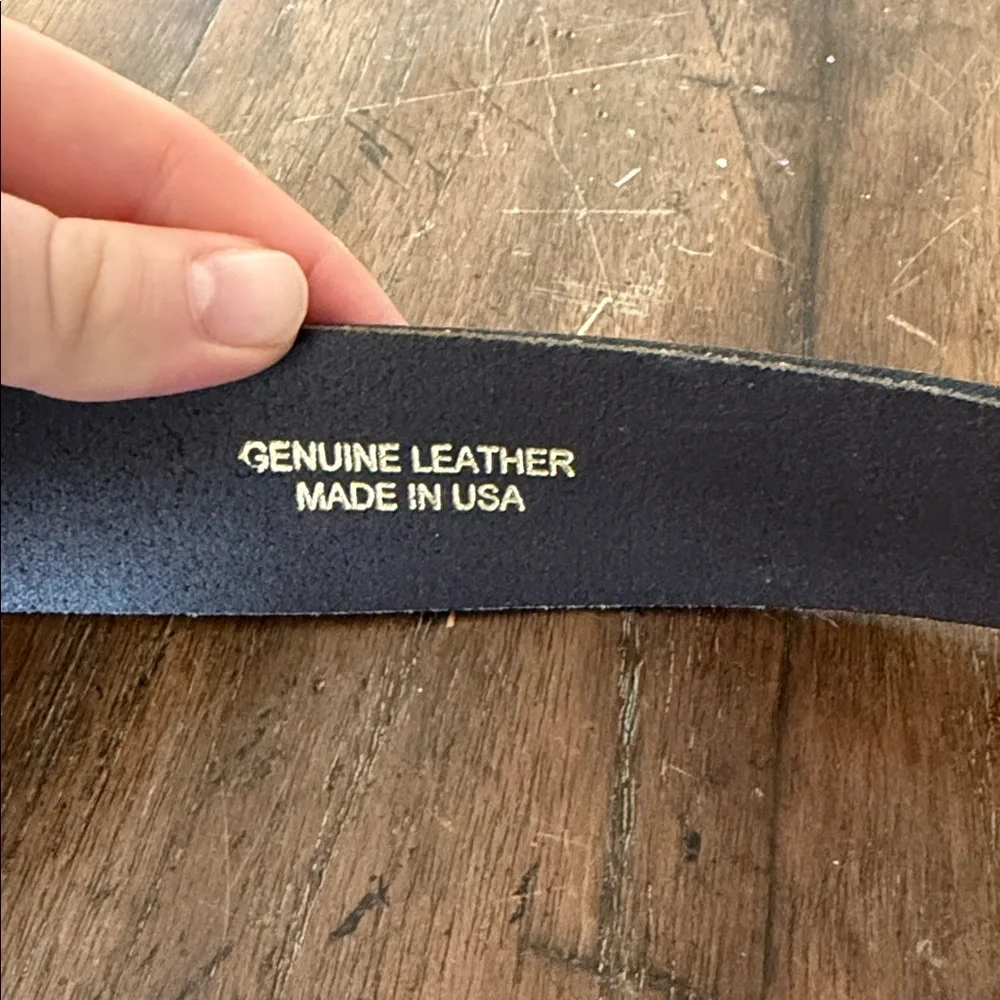 Up cycled Louis Vuitton canvas Brown Leather Belt with Monogram Buckle